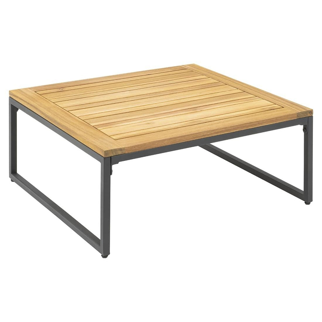 Hjørnesofa ute Floris stål/akasie med loungebord - OUTLIV.
