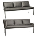 Hjørnesofa ute Greta aluminium/tau 252x197 cm - Stern forfra