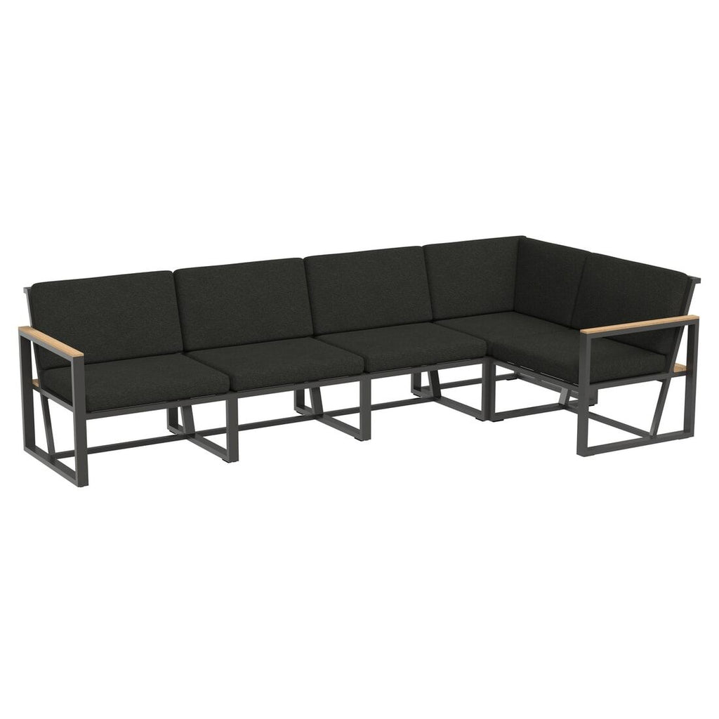 Detalj av stoffmateriale på Hjørnesofa ute Havanna aluminium 294x150 cm - Sieger
