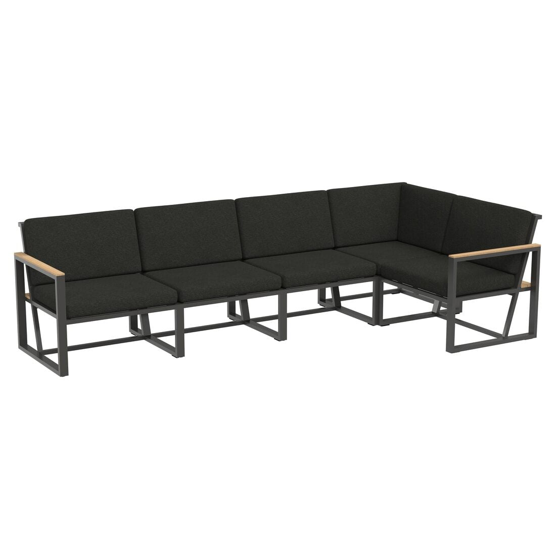 Detalj av stoffmateriale på Hjørnesofa ute Havanna aluminium 294x150 cm - Sieger