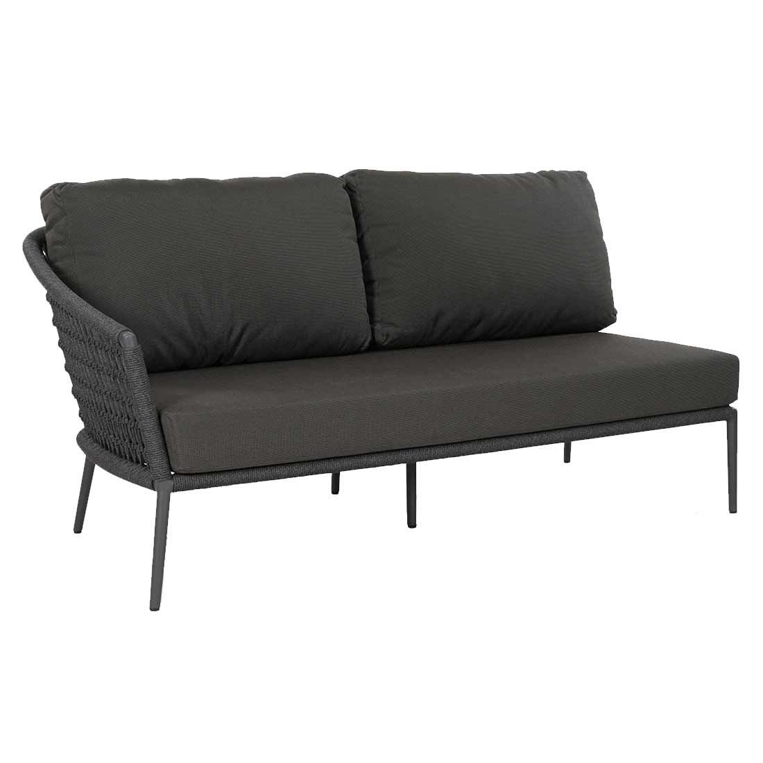 Hjørnesofa ute Ibiza med loungebord aluminium tau bakside