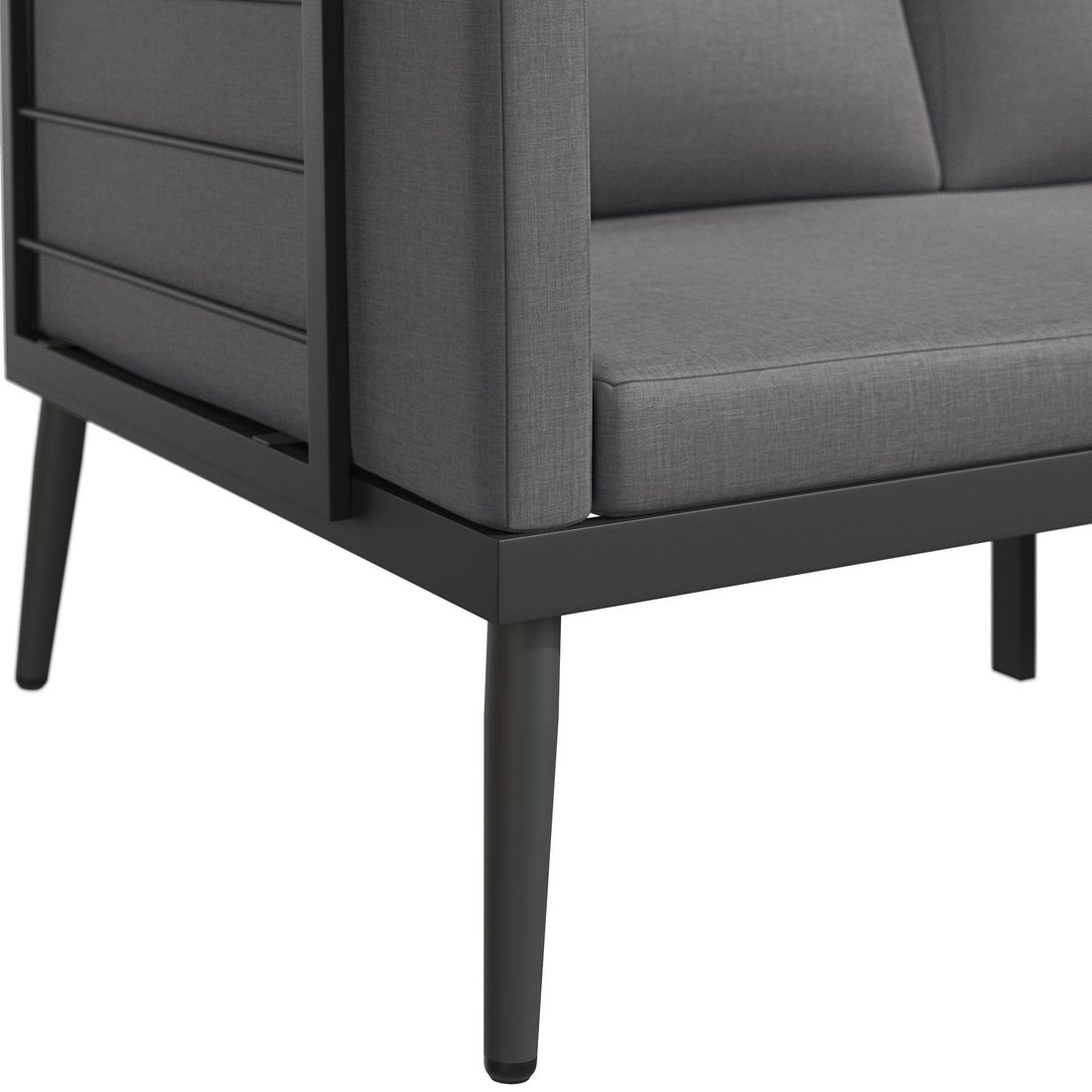 Hjørnesofa ute India med loungebord stål/polypropylen - OUTLIV.