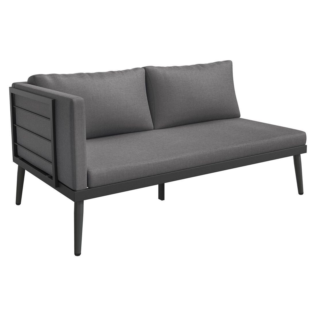 Hjørnesofa ute India med loungebord stål/polypropylen - OUTLIV.