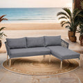 Hjørnesofa ute Ipanema aluminium tau olefin LifestyleGarden forfra
