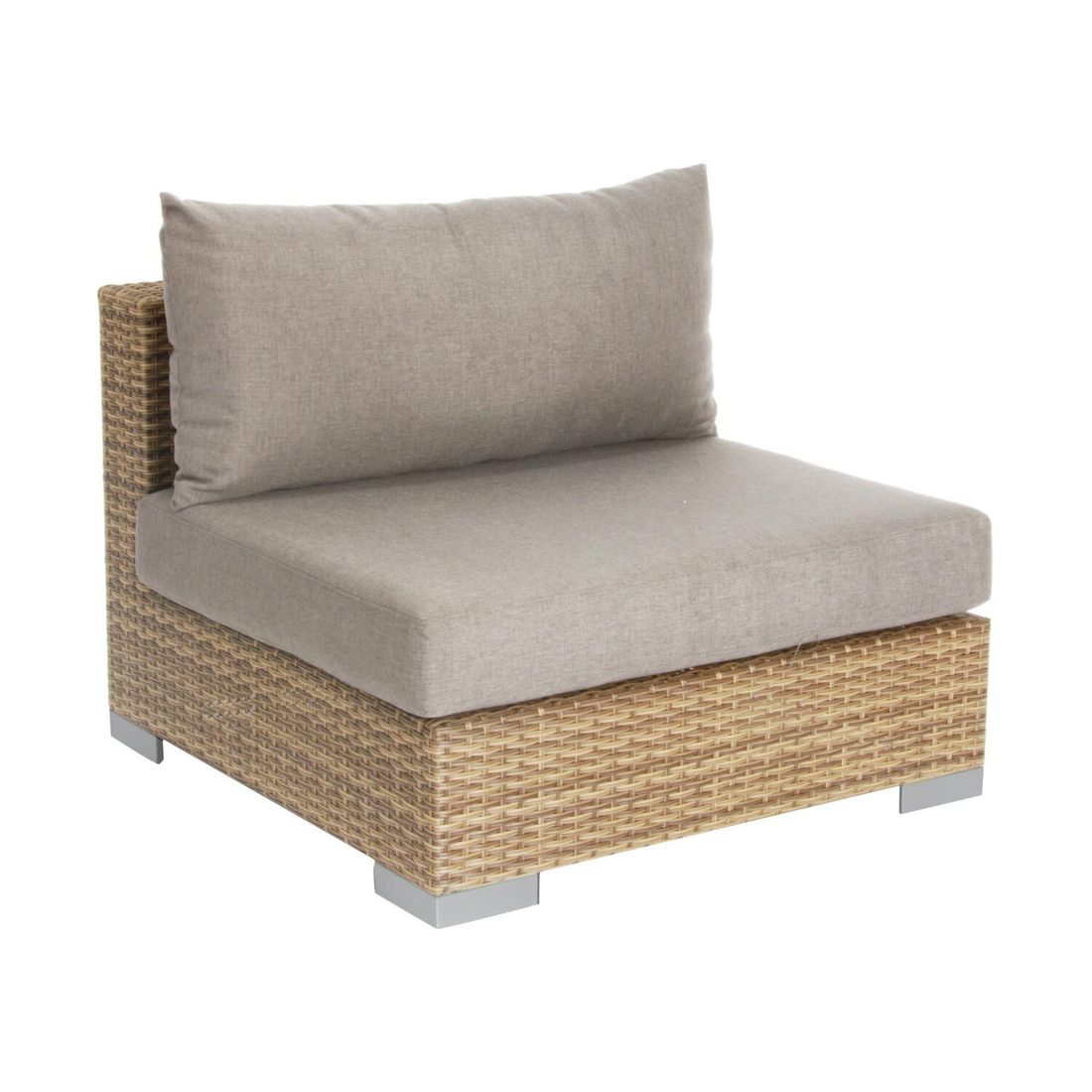 Oversikt over Hjørnesofa ute Jubi 261x261 cm polyrotting flettverk i hage