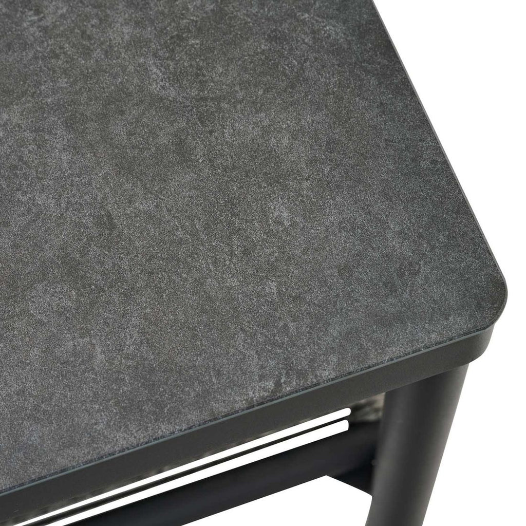Hjørnesofa ute Kansas med loungebord aluminium/flettverk 261 cm - Siena Garden