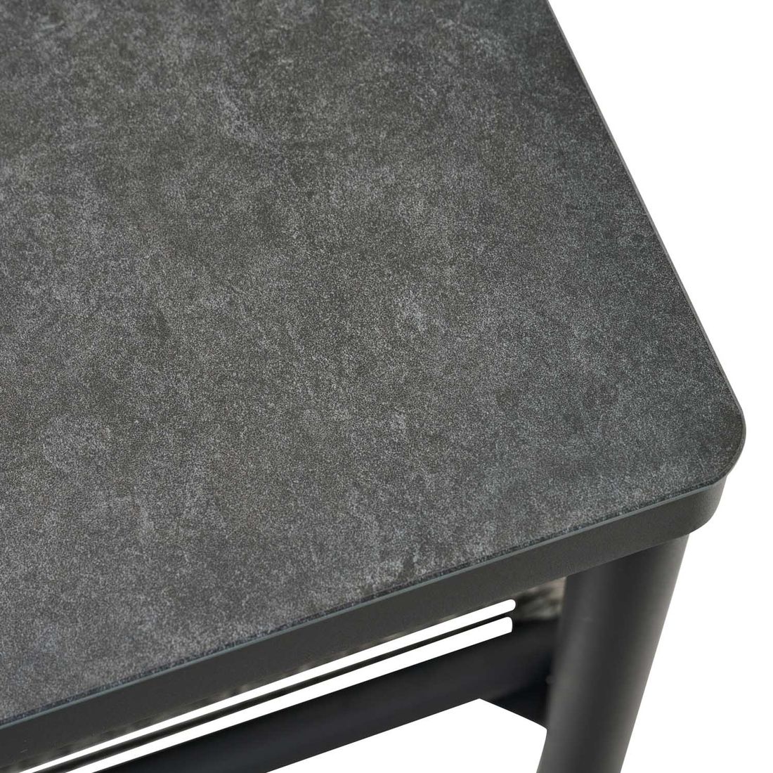 Hjørnesofa ute Kansas med loungebord aluminium/flettverk 261 cm - Siena Garden