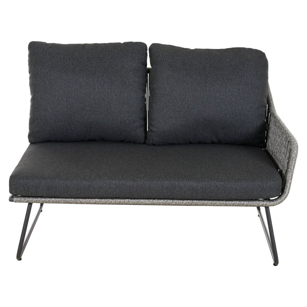 Oversiktsbilde av Hjørnesofa ute Kansas med loungebord aluminium/flettverk