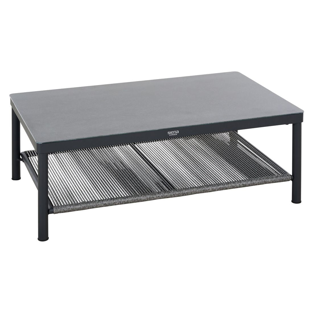 Hjørnesofa ute Kansas med loungebord, aluminium/flettverk - Siena Garden