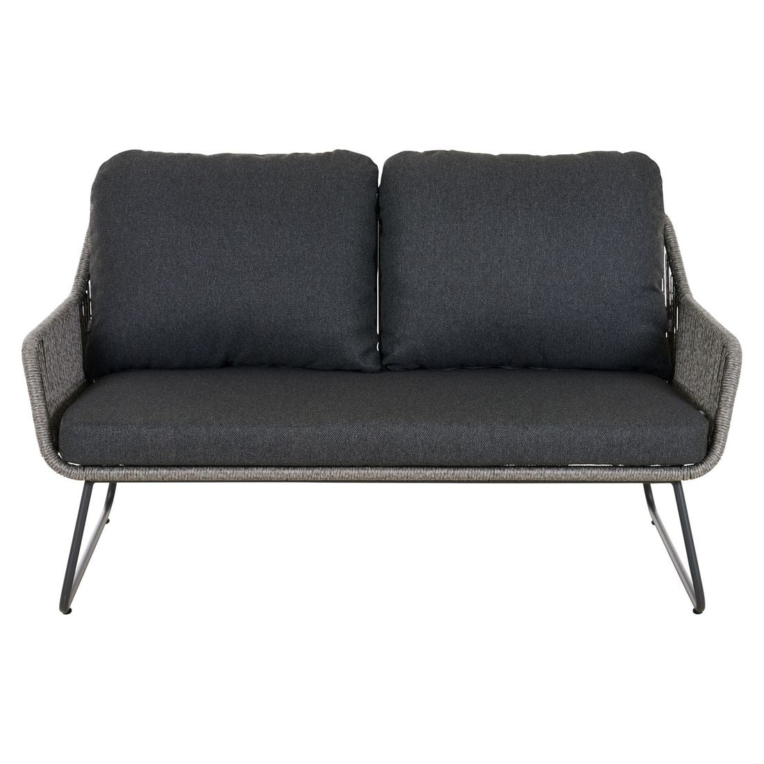 Hjørnesofa ute Kansas med loungebord, aluminium/flettverk - Siena Garden