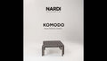 Hjørnesofa ute Komodo plast/tekstil 294x154 cm - Nardi forfra