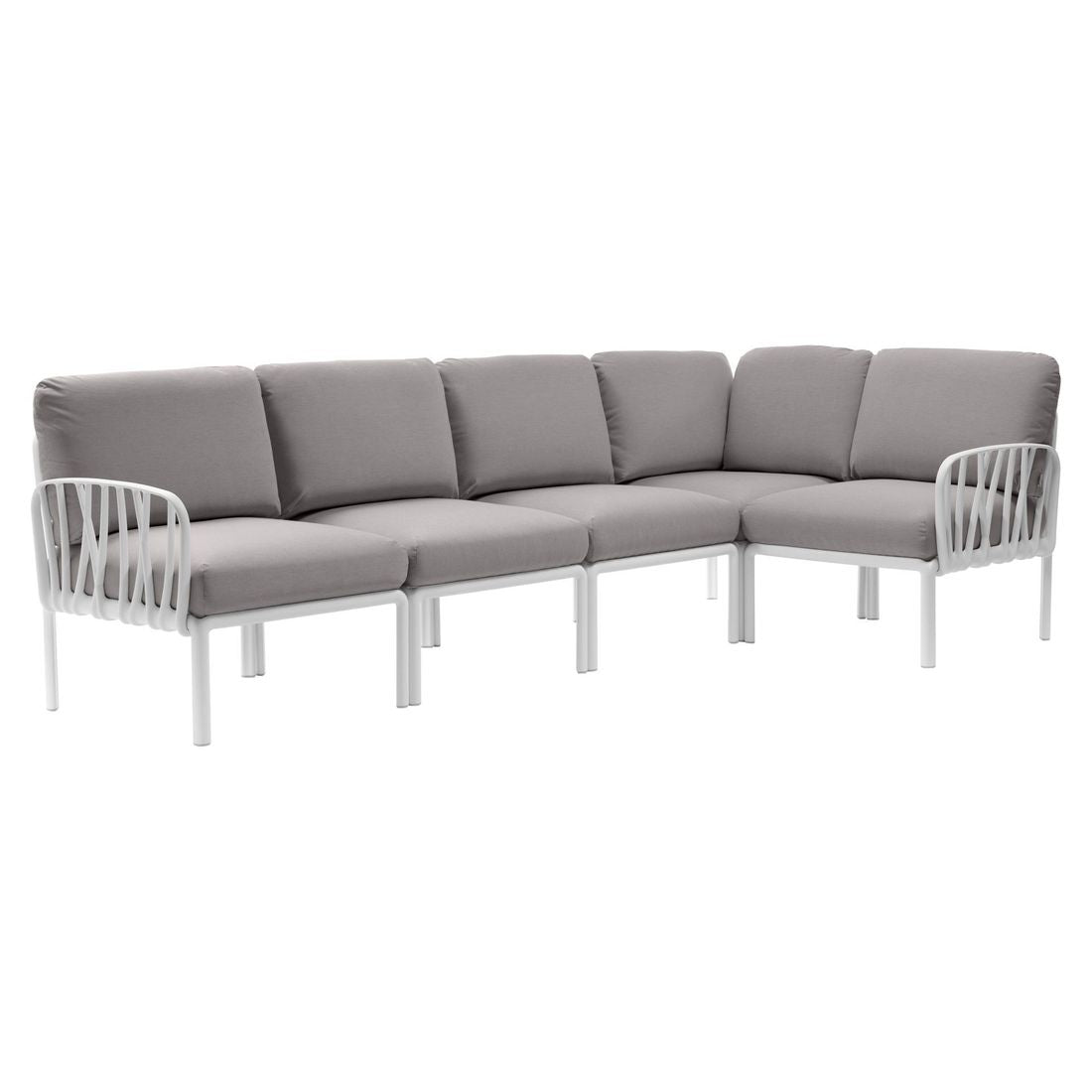 Montert Hjørnesofa ute Komodo plast/tekstil 294x154 cm - Nardi i hage
