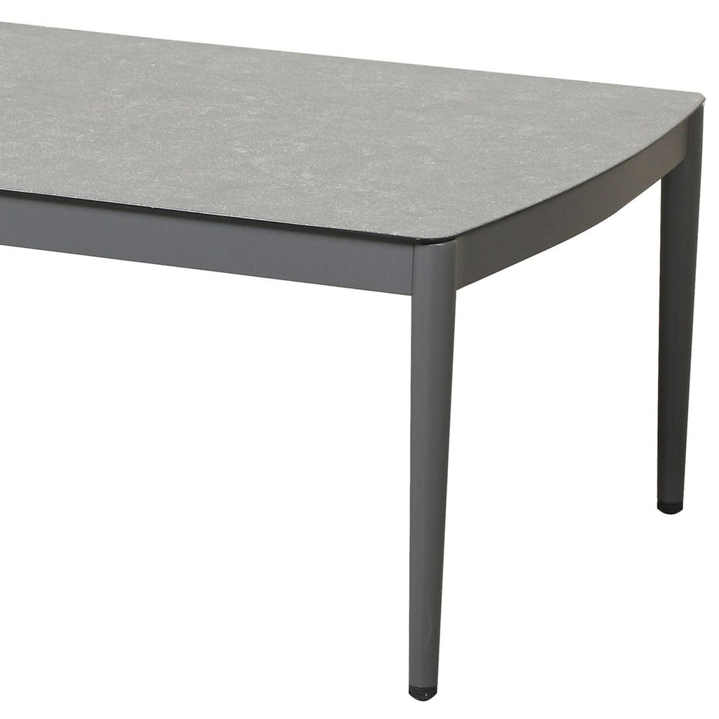 Hjørnesofa ute Lena aluminium tau olefin 217x207 cm med puter