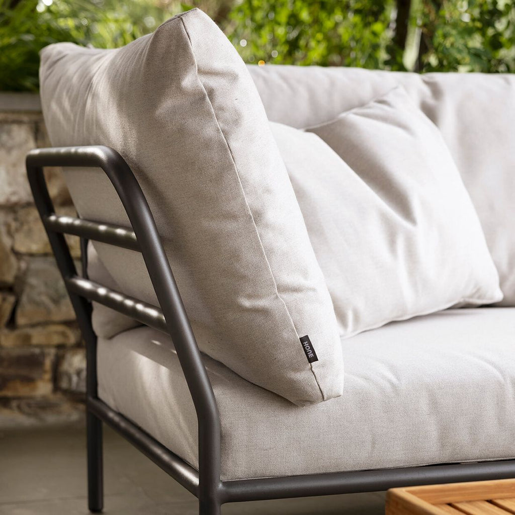Hjørnesofa ute Level 2 med loungebord aluminium/Sunbrella - Houe