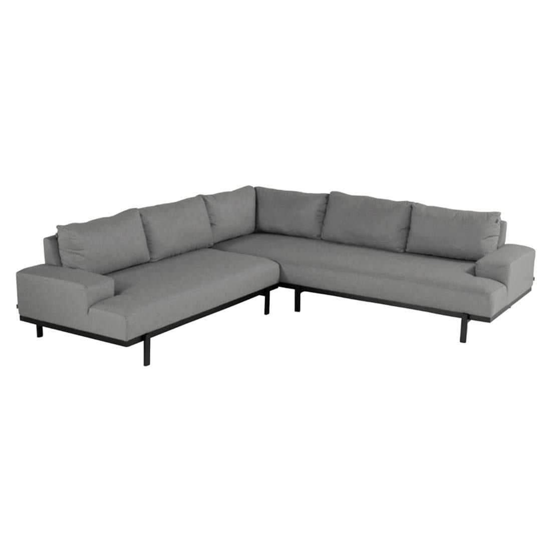 Detalj av Sunbrella stoff på Hjørnesofa ute Lucas
