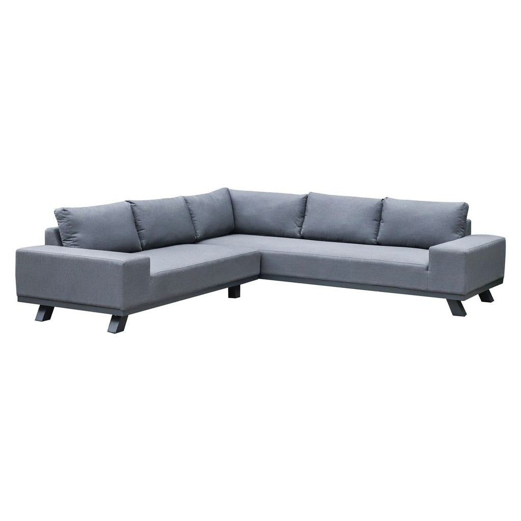 Nærbilde av polstring med Quick-Dry skum på Hjørnesofa ute Madagaskar med loungebord aluminium 260x260 cm - OUTLIV