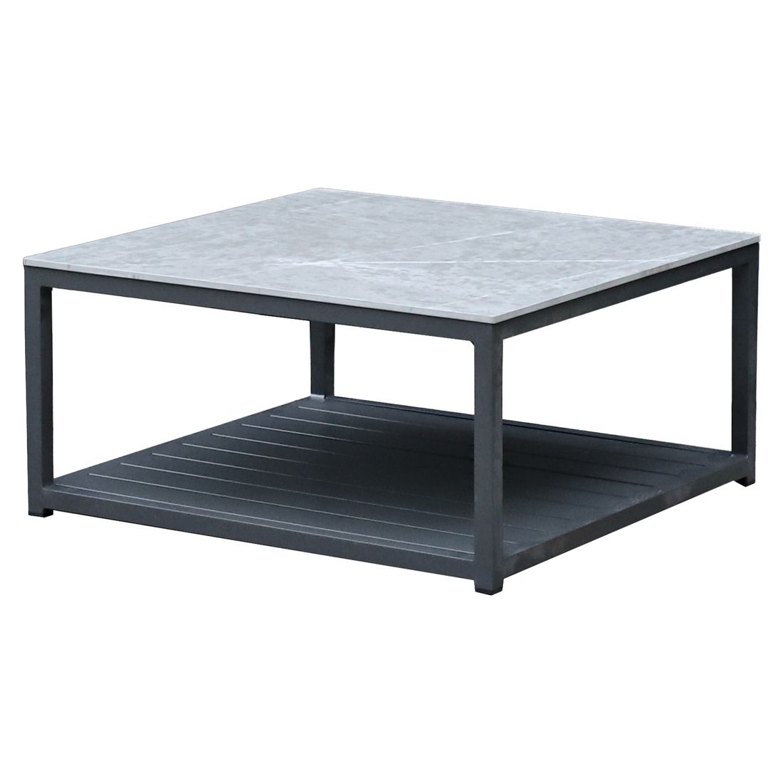 Detalj av aluminiumsramme på Hjørnesofa ute Madagaskar med loungebord aluminium 260x260 cm - OUTLIV
