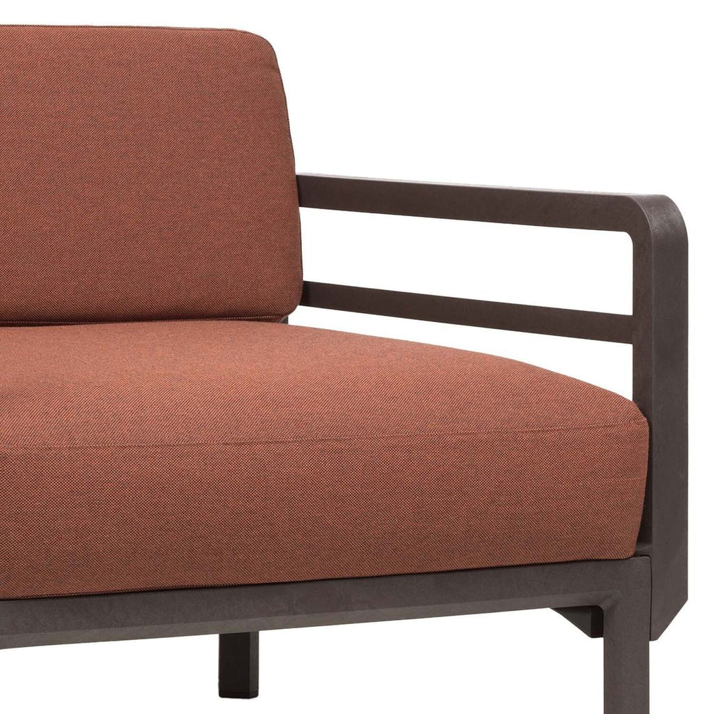 Oversikt av Hjørnesofa ute Maximo plast/Sunbrella i hage