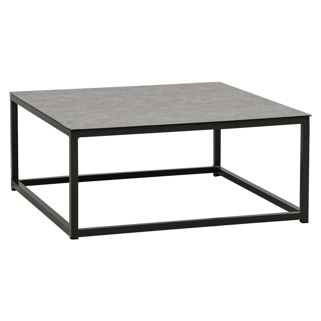 Hjørnesofa ute Miami med loungebord aluminium nærbilde av bordplate