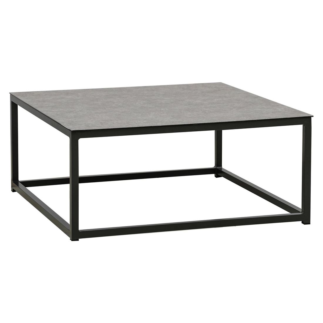 Hjørnesofa ute Miami med loungebord aluminium nærbilde av bordplate
