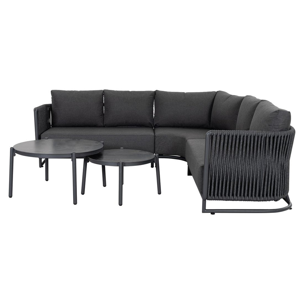 Hjørnesofa ute Modena aluminium tau keramikk - OUTLIV bakside