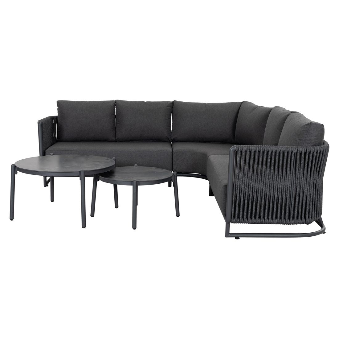 Hjørnesofa ute Modena aluminium tau keramikk - OUTLIV bakside
