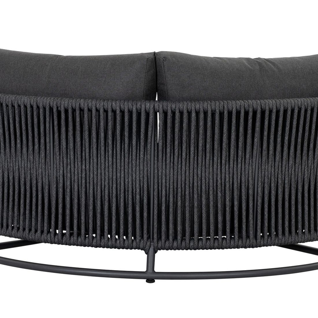 Putetrekk i mørkegrå kunstfiber på Hjørnesofa ute Modena aluminium tau keramikk - OUTLIV