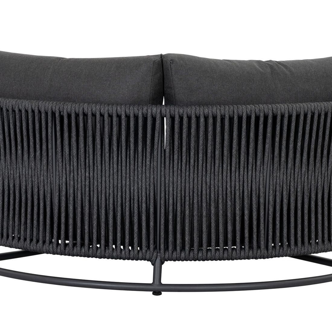 Putetrekk i mørkegrå kunstfiber på Hjørnesofa ute Modena aluminium tau keramikk - OUTLIV
