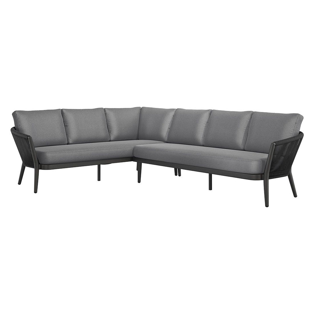 Hjørnesofa ute Monet aluminium tau olefin 210x278 cm bakside