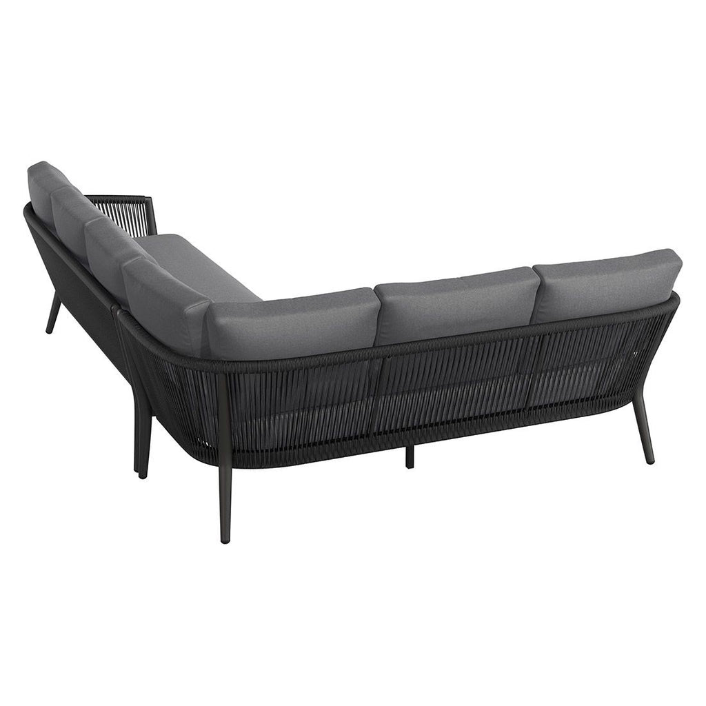 Hjørnesofa ute Monet aluminium tau olefin 210x278 cm i moderne hage