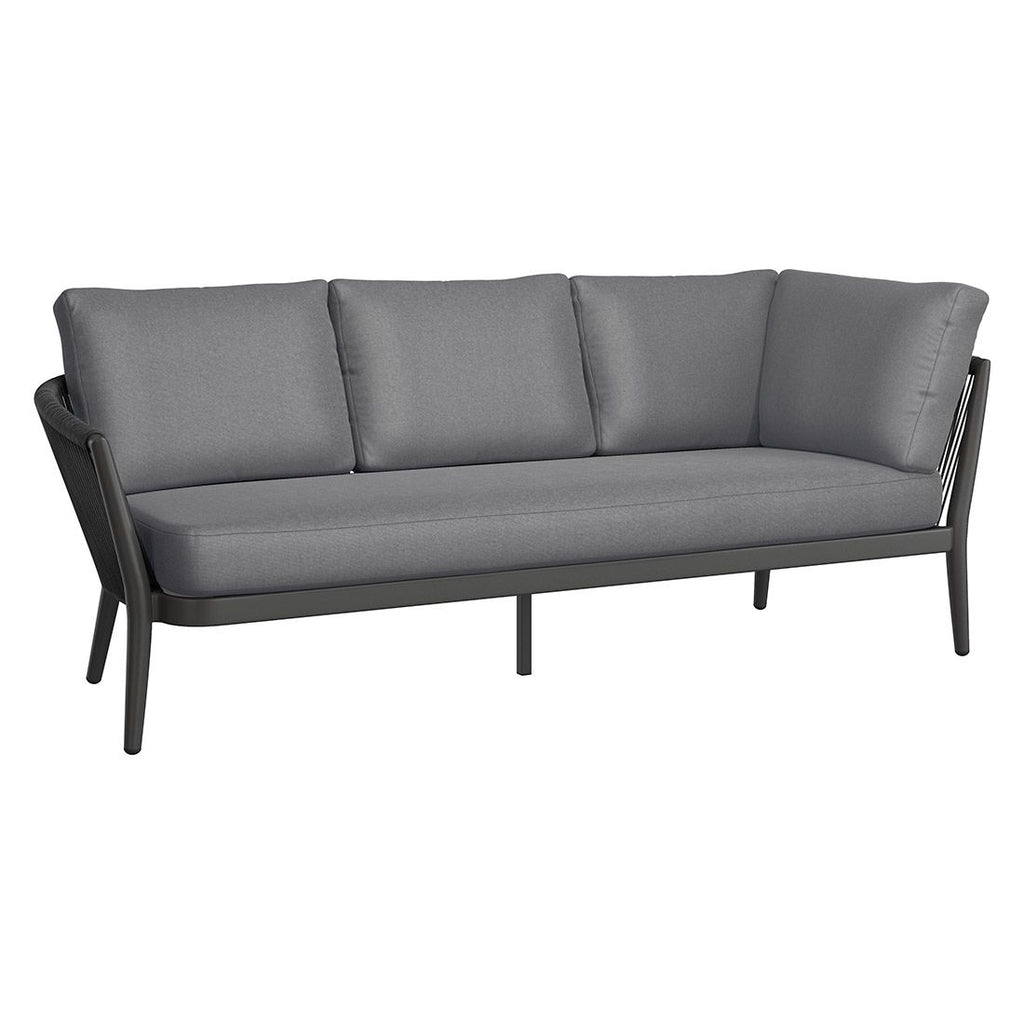 Hjørnesofa ute Monet aluminium tau olefin 210x278 cm sideprofil