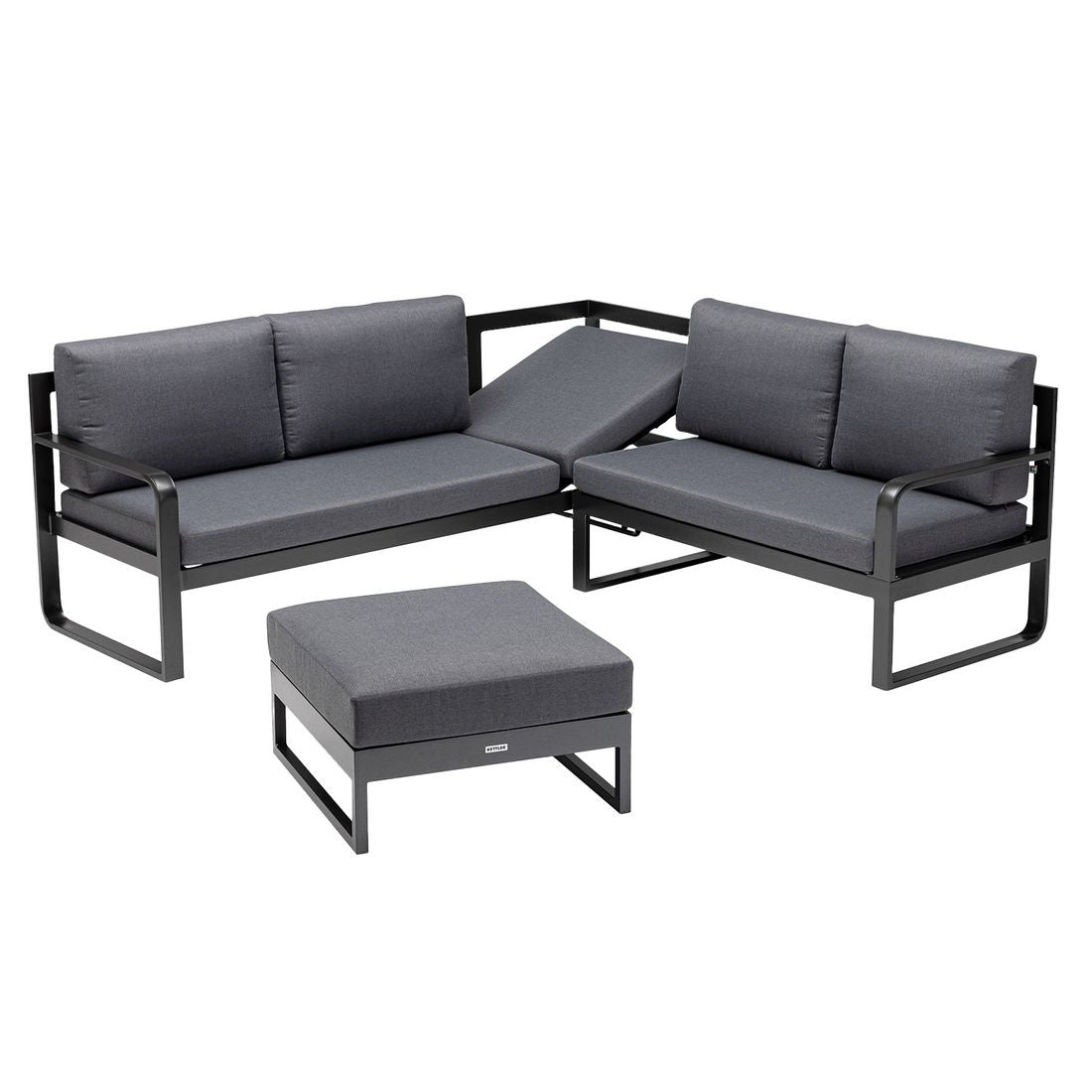 Montert Hjørnesofa ute Ocean justerbar aluminium på terrasse