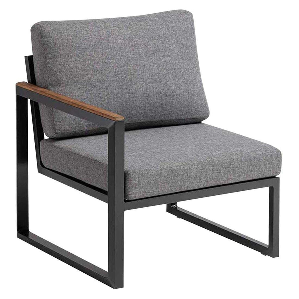 Montert Hjørnesofa ute Ocean Skid aluminium/olefin antrasitt - Kettler på terrasse