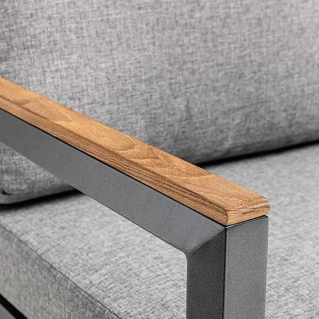 Hjørnesofa ute Ocean Skid aluminium/olefin - Kettler