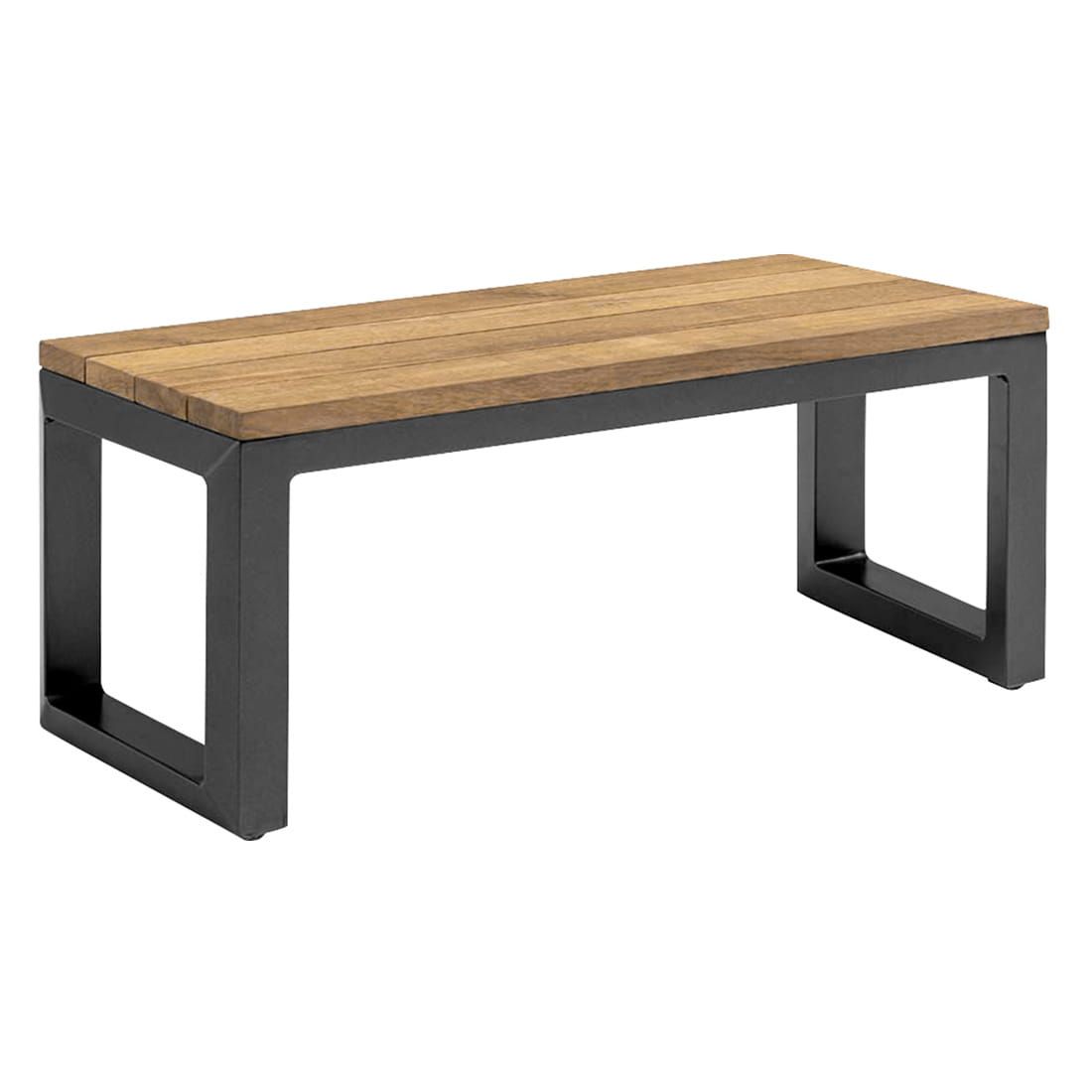 Hjørnesofa ute Ocean Skid med sidebord aluminium/olefin montert i hage
