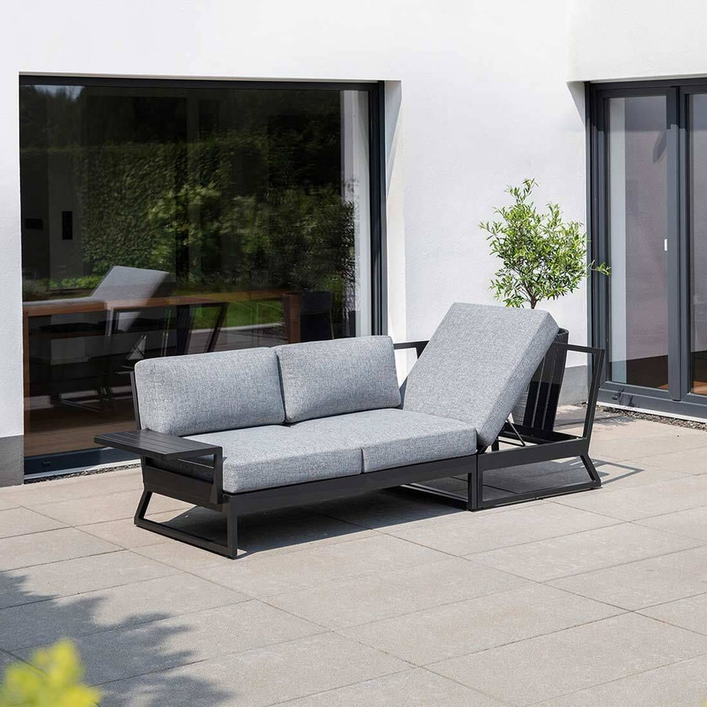 Hjørnesofa ute Ocean Skid Platform 242x242 cm aluminium - Kettler