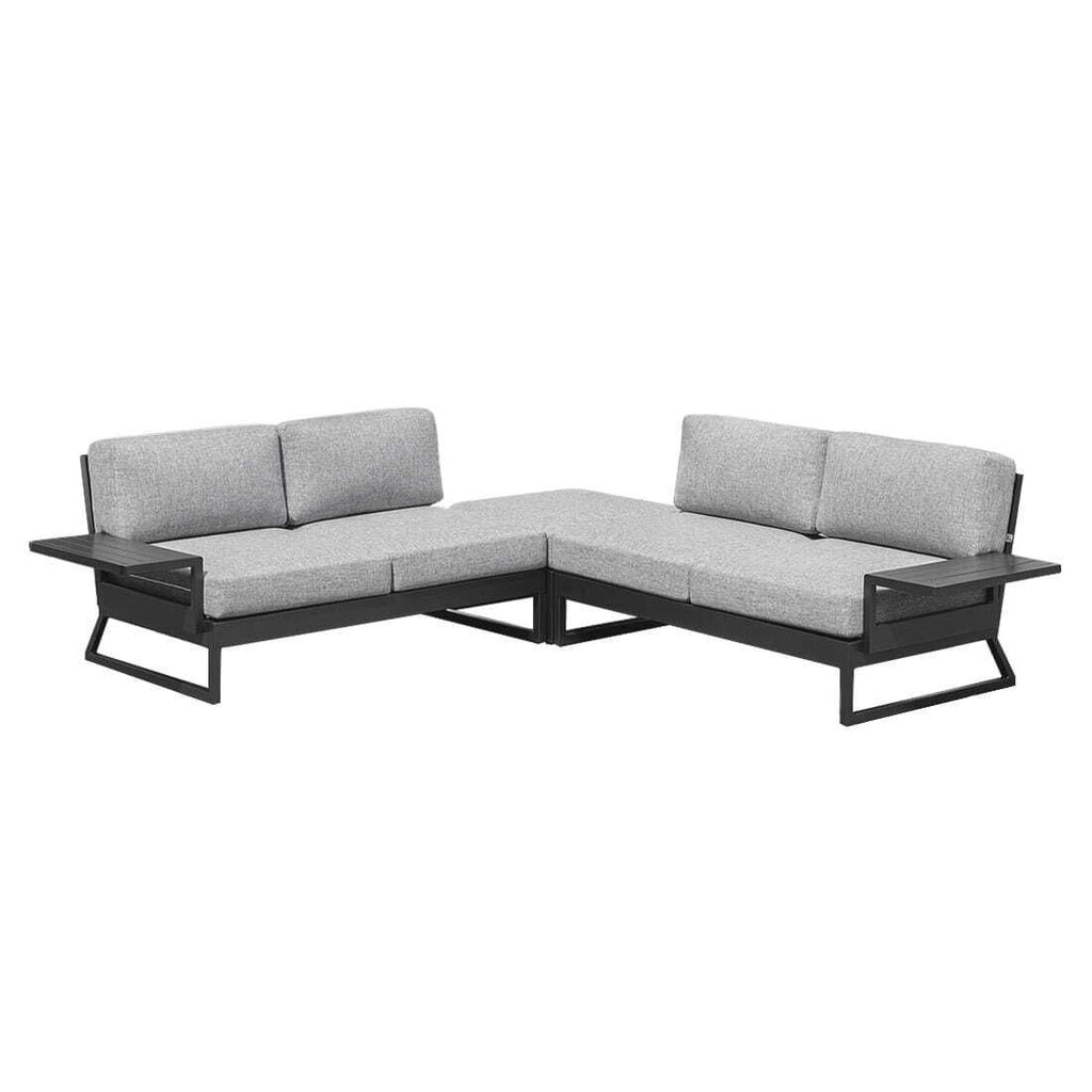 Hjørnesofa ute Ocean Skid Platform aluminium/olefin - Kettler montert på terrasse
