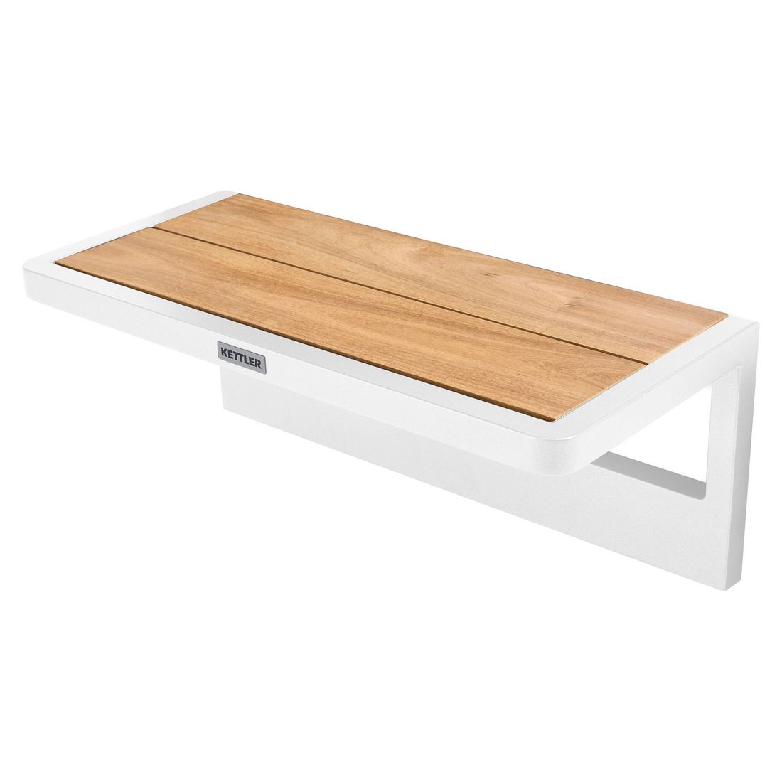 Hjørnesofa ute Ocean Skid Platform med loungebord aluminium/teak - Kettler