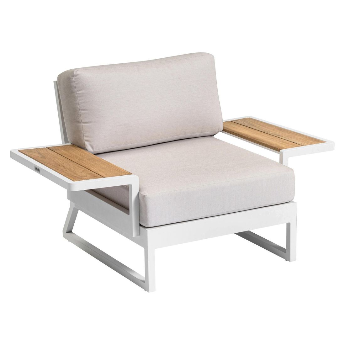 Hjørnesofa ute Ocean Skid Platform med loungebord aluminium/teak - Kettler