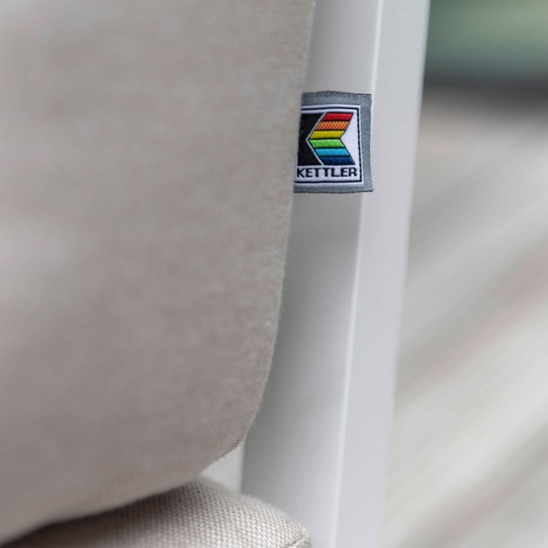 Hjørnesofa ute Ocean Skid Platform med loungebord stoff Sunbrella Natte-Linen