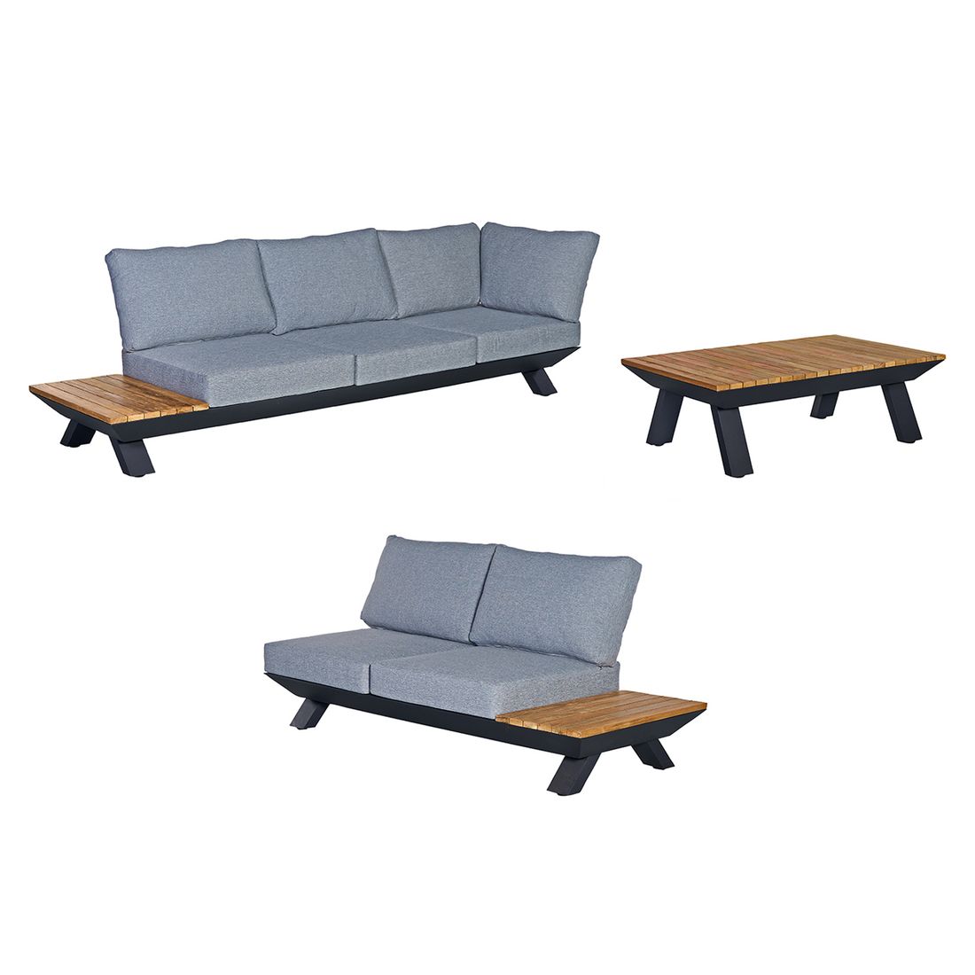 Detalj av Olefin stoff på Hjørnesofa ute Oktava 3-deler