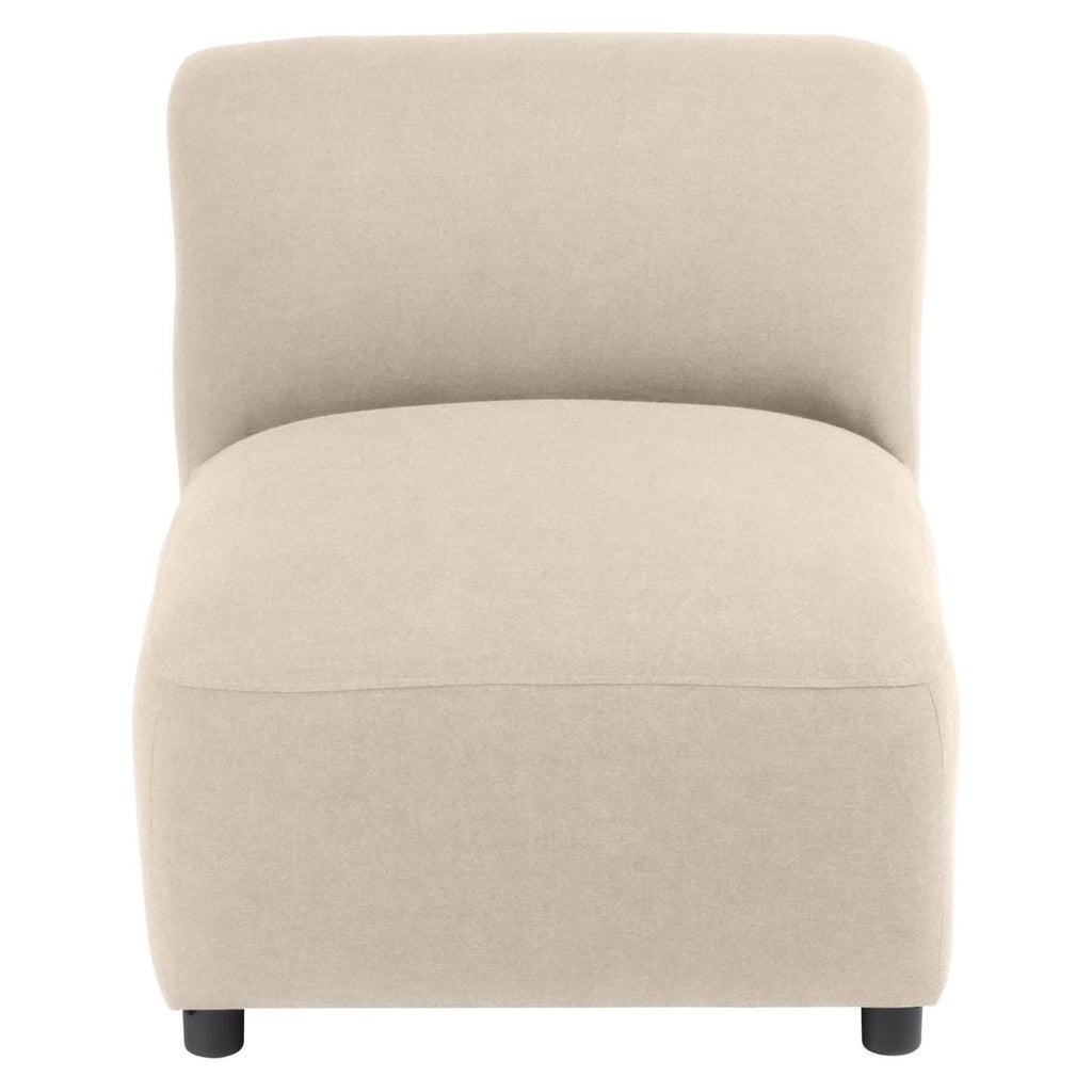 Sideprofil av Hjørnesofa ute Osea utestoff Sunbrella beige