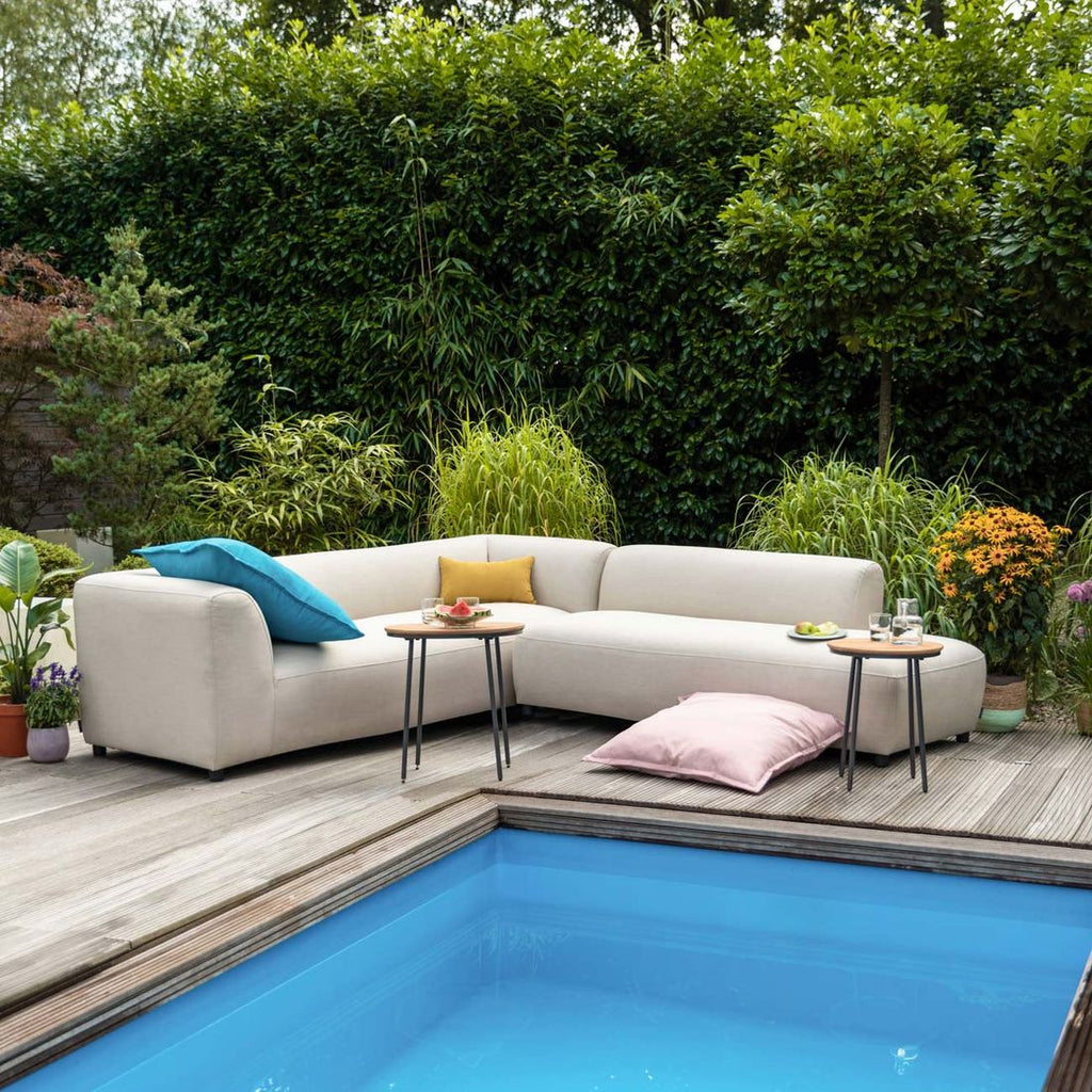 Hjørnesofa ute Osea utestoff 245x275 cm - Kettler forfra