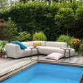 Hjørnesofa ute Osea utestoff 245x275 cm - Kettler forfra