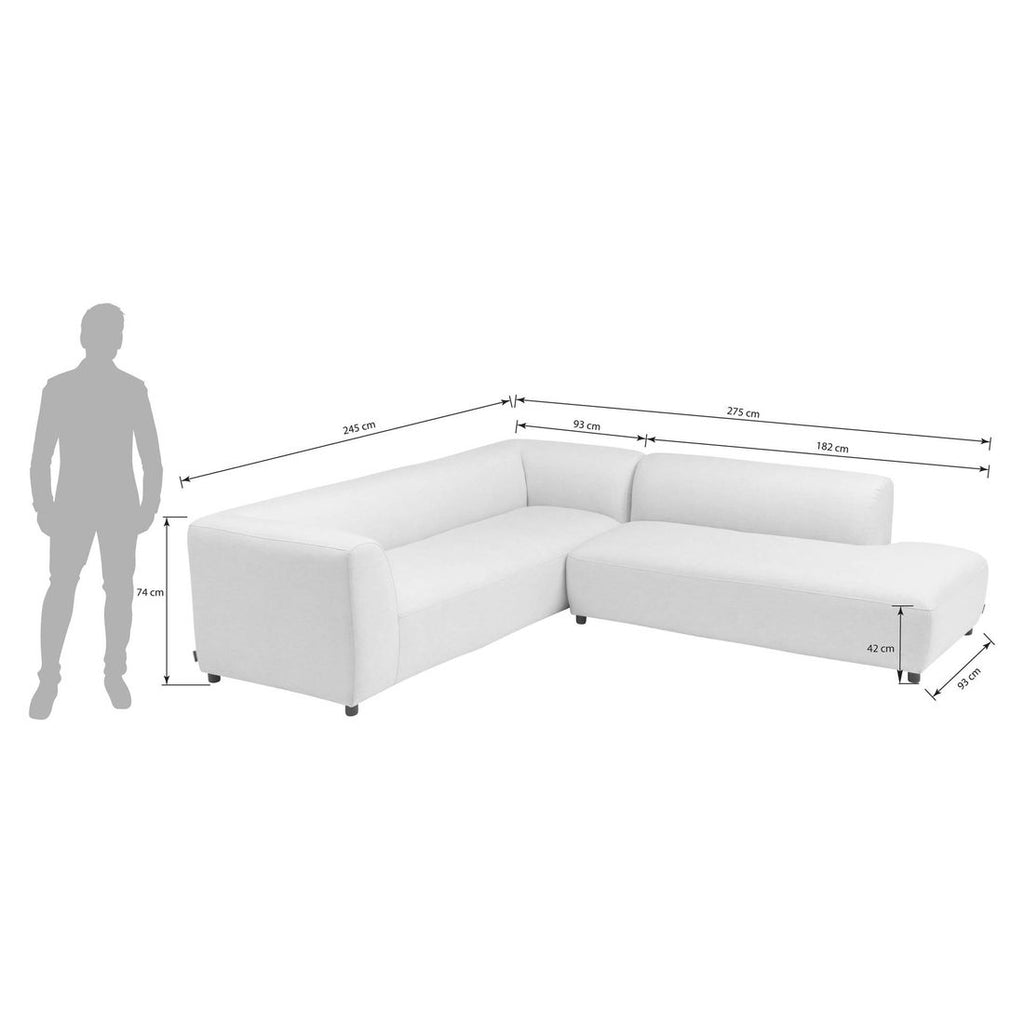 Detalj av Hjørnesofa ute Osea utestoff 245x275 cm - Kettler