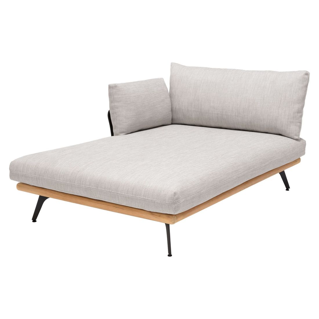 Montert hjørnesofa ute Pearl på terrasse