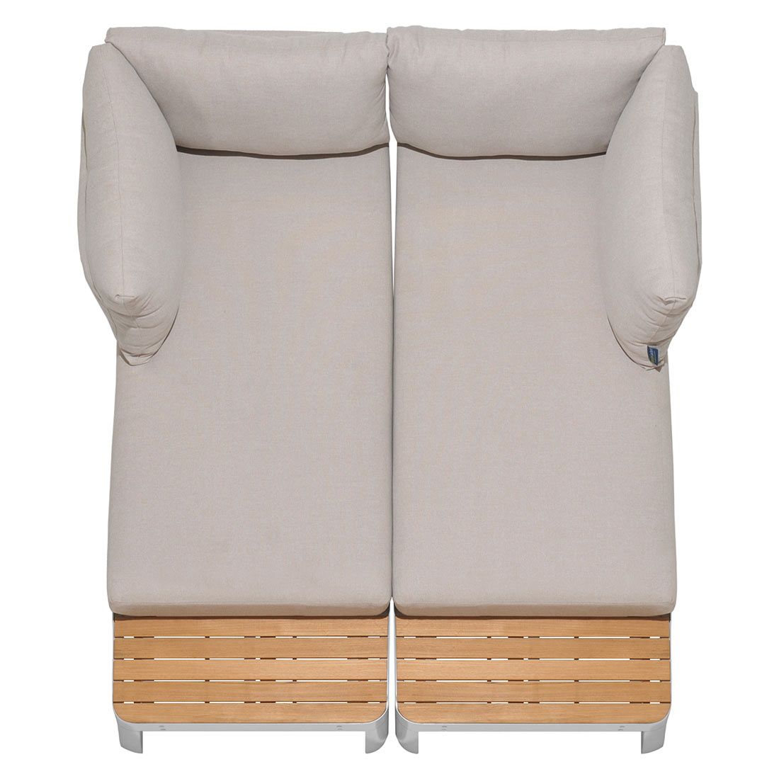 Hjørnesofa ute Portals med loungebord aluminium/teak - LifestyleGarden