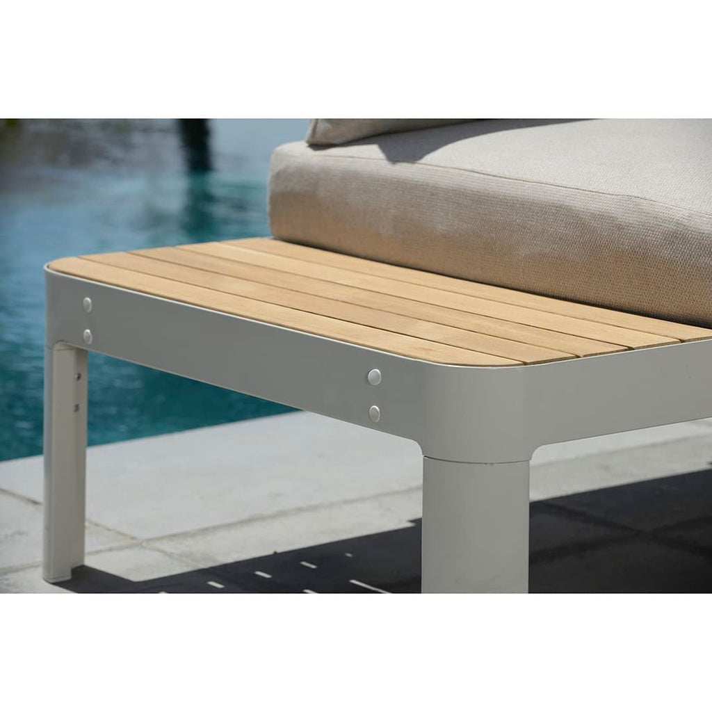 Hjørnesofa ute Portals med loungebord aluminium/olefin - LifestyleGarden