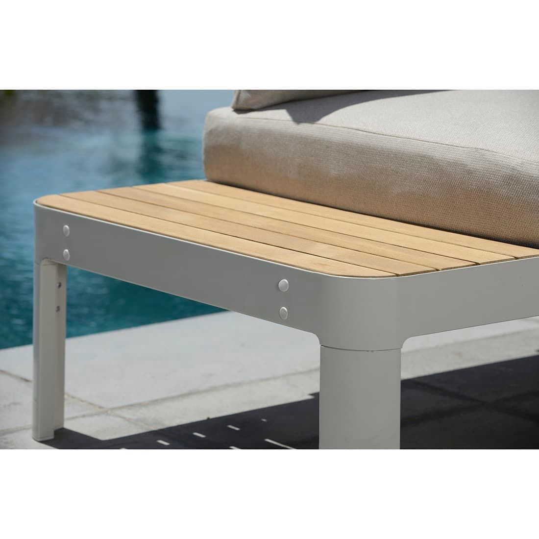Hjørnesofa ute Portals med loungebord aluminium/olefin - LifestyleGarden