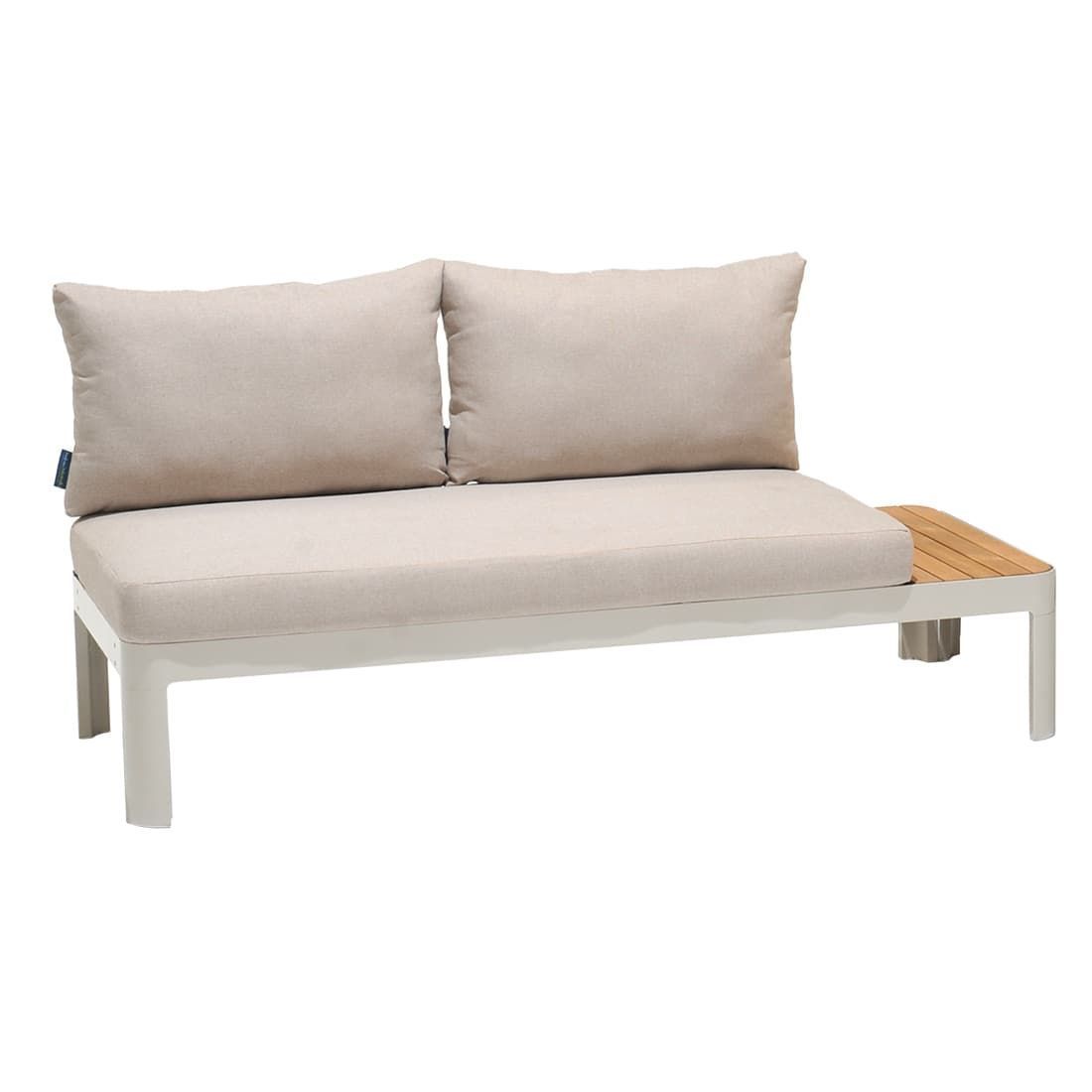 Hjørnesofa ute Portals med loungebord aluminium/olefin bakside